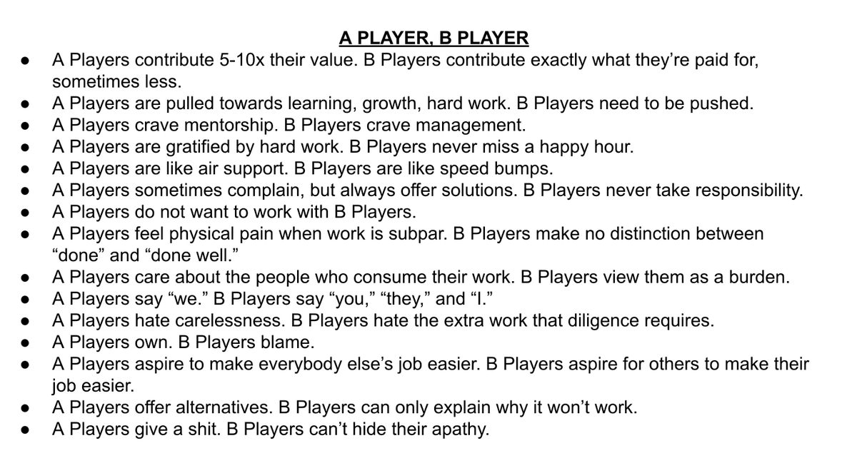A player, B player