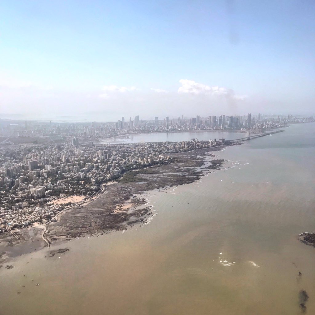 Mumbai’s western edge. #CitiesFromTheSky