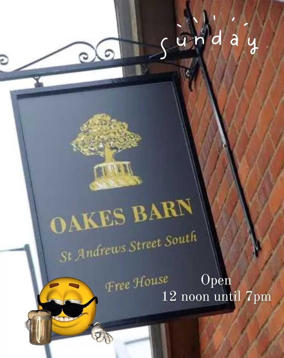 Oakes Barn Partners (@oakesbarn) on Twitter photo Happy Sunday everyone, we are open today from 12 noon until 7pm <a href="/oakesbarn/">Oakes Barn Partners</a> <a href="/ourburysteds/">Our Bury St Edmunds</a> <a href="/wscBeer/">West Suffolk CAMRA</a> #SundayFunday #sundayvibes #pub #lovelocal #camra #burystedmunds Happy Sunday everyone, we are open today from 12 noon until 7pm <a href="/oakesbarn/">Oakes Barn Partners</a> <a href="/ourburysteds/">Our Bury St Edmunds</a> <a href="/wscBeer/">West Suffolk CAMRA</a> #SundayFunday #sundayvibes #pub #lovelocal #camra #burystedmunds