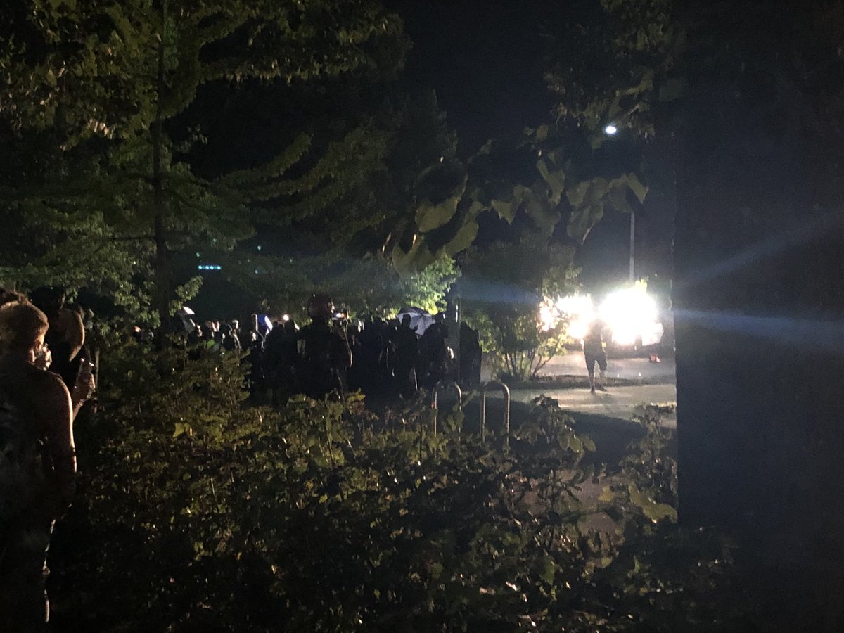 Group has moved into the parking lot, closer to PPB.