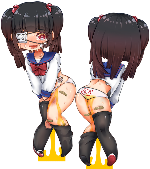 おもらしアクリルスタンド② #復讐のいじめ展いじめられっ子の断髪&強制おもらしアクリルスタンド見てほしいこのえぐいカットラインと芸細造形プリケツなバックショットもえっちだから飾って楽しんでねおしっこでびちゃびちゃのスカートはホール付きだからアクキーにもなるよ 