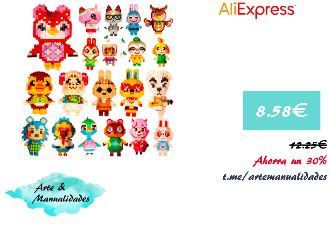 ♦️OFERTA ❗️#Aliexpress

✨ Puzzle de bloques de construcción de Animal Crossing por solo 8,58€ !! (PVP: 12,25€)

⚡️Ahorra un 30%!! ⚡️

⭐️Enlace: s.click.aliexpress.com/e/_d7pokbi

#AnimalCrossingNewHorizions #Nintendo #animalcrossing #chollos #ofertas #manualidades #crafts
