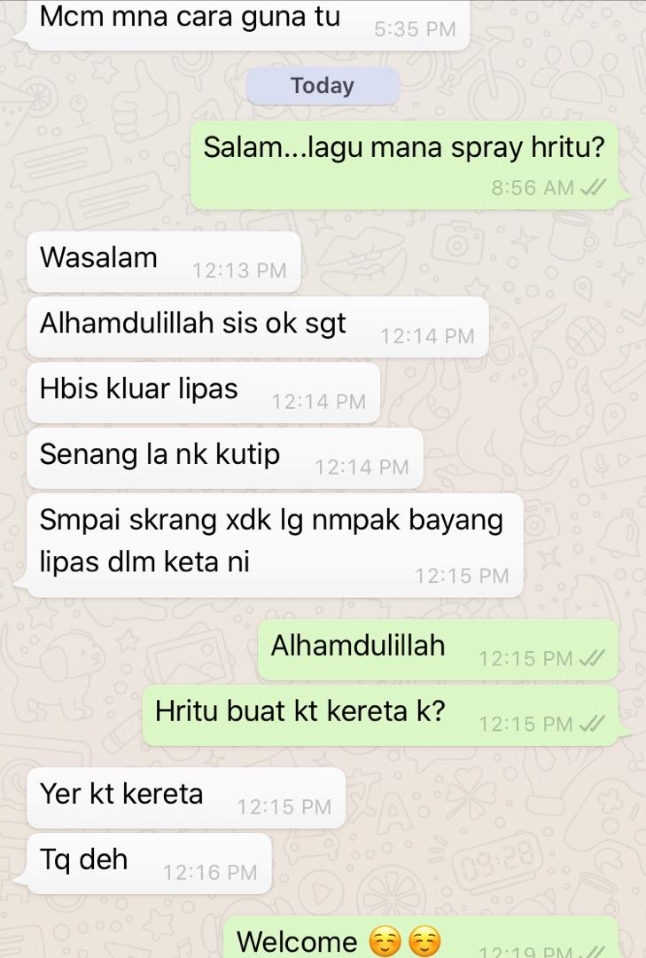 agentkillit's tweet image. Guna satu botol, skrg dah tak nampak bayang2 lipas dalam keretaa 🤭 cust happy sis pun happy 😊 Untuk order nnti boleh ws sis terus tau 😘

wasap.my/60194511416/or…