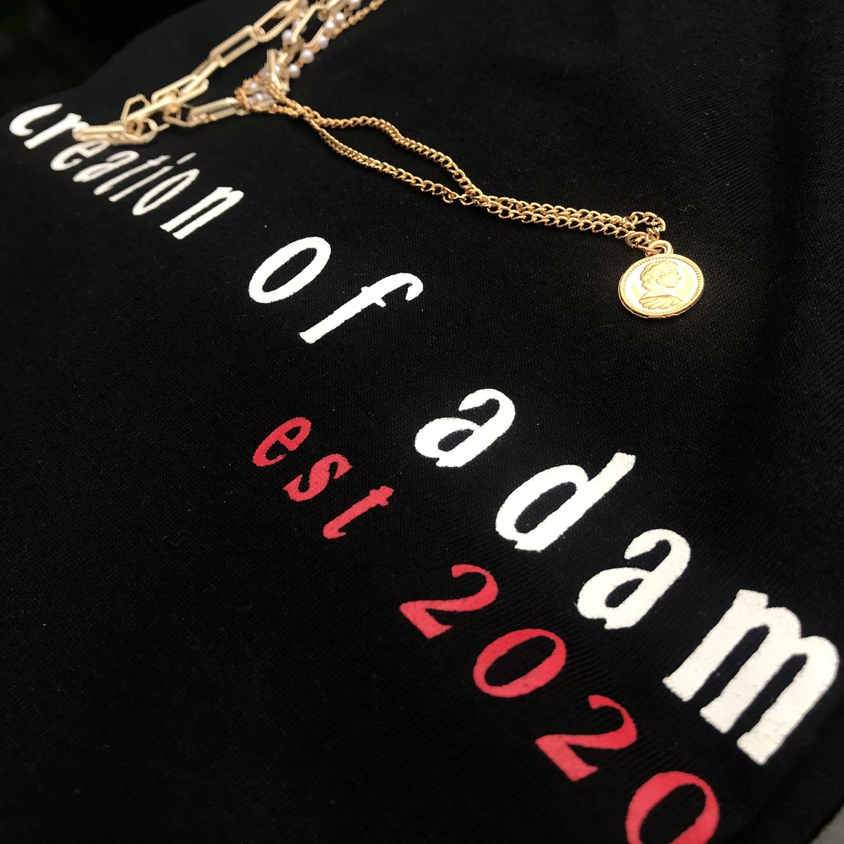 creationofadam_'s tweet photo. Adam is coming!! 

On hand shirts will be officially released once the MECQ is lifted in Metro Manila. Stay tuned on our page, friends! See you soon. 

Adam wants you to be safe so stay at home as much as possible.  🤍 https://t.co/AsvQMdPvXM