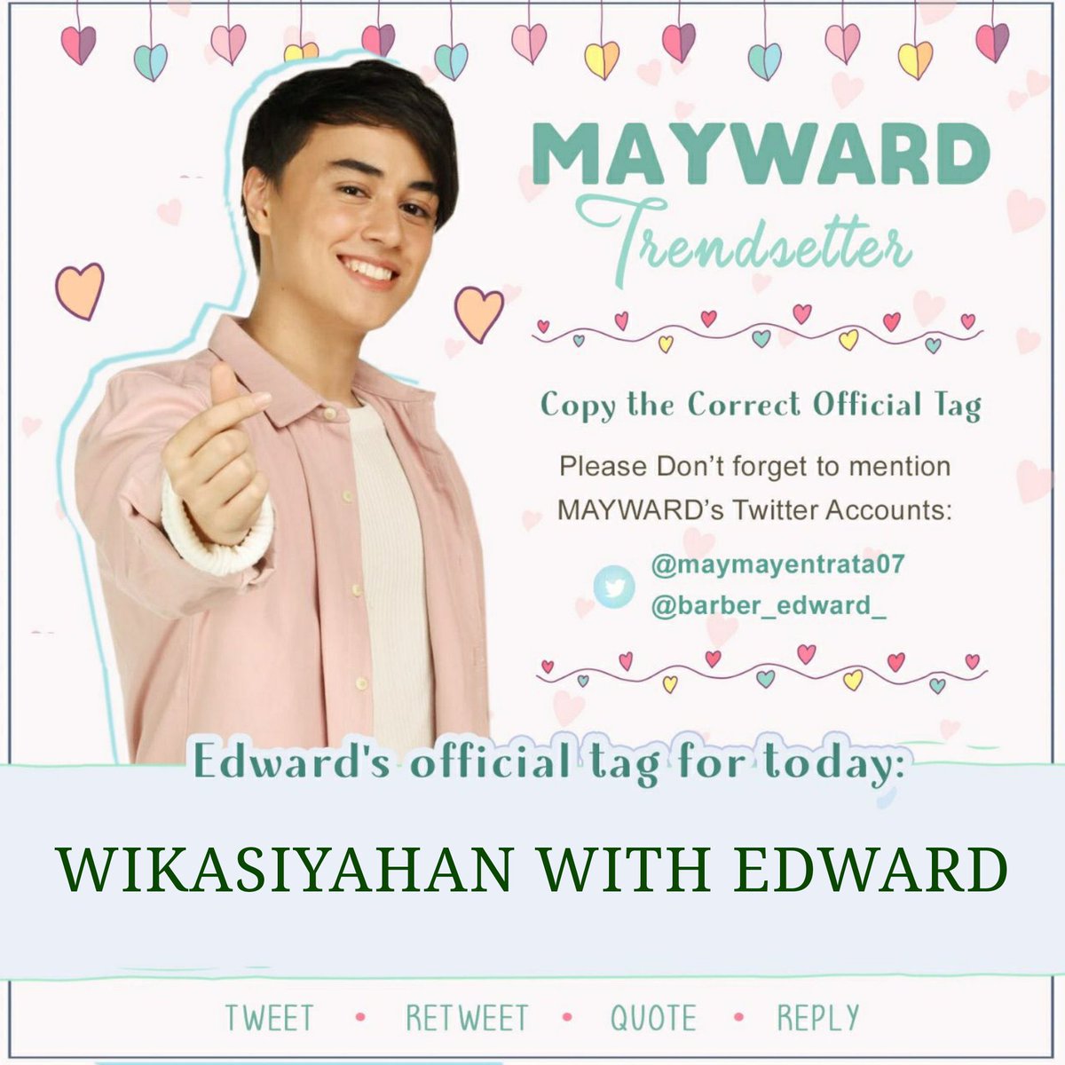 Jheen10's tweet photo. Handa na si Edward Barber sa mga hamon para sa kanila! Watch him at 3 PM on @KapamilyaTFC YT Channel, TFC Asia, TFC Australia &amp; TFC New Zealand FB Pages.

YT Link: https://t.co/MPYbrWSpyT

WIKASIYAHAN WITH EDWARD

#MayWard 
@Barber_Edward_ @maymayentrata07 https://t.co/q3iPnI0I7V