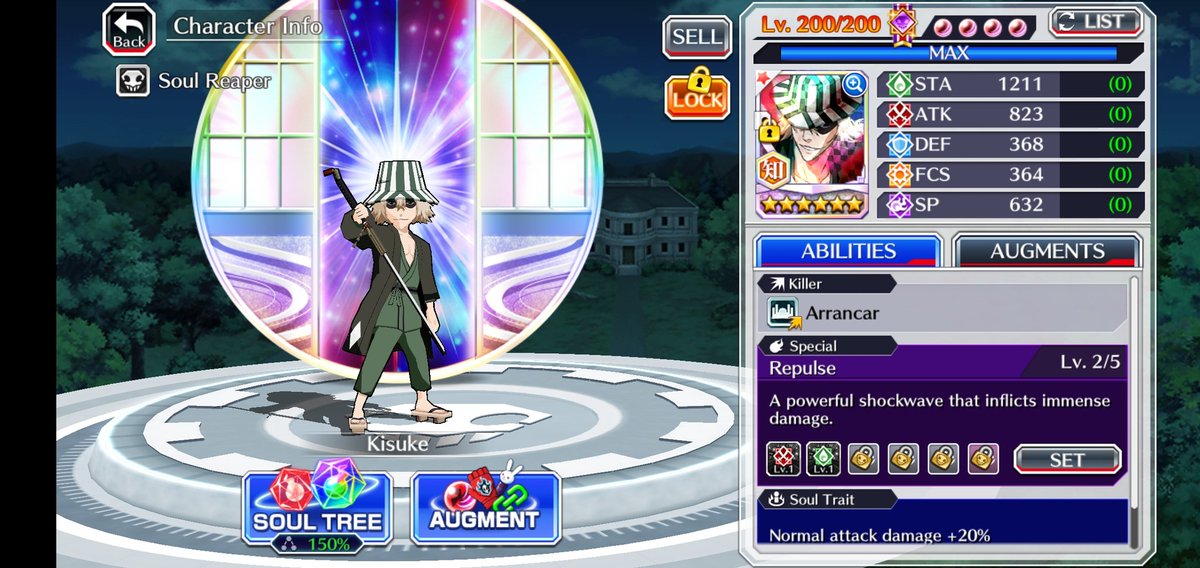 TeoL33's tweet image. Day 1 max!!!! Kisuke da gawd #bbs5th #BleachBraveSouls