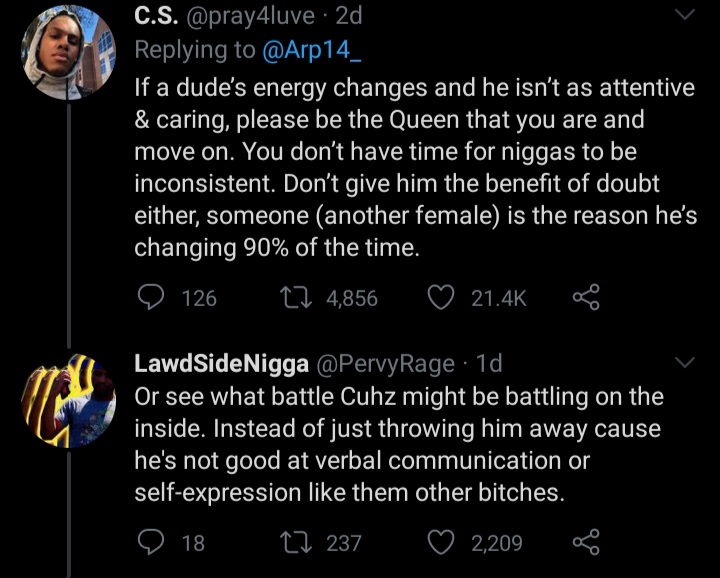 Thread of Relationship Advice from MEN to WOMEN. Some are really helpful and could help women out here #MuratheWedsKalonzo  #Cameroon  #blueeconomyke Nandi Ruto Somalis Uhuru Raila Mercy Africans Daily Nation  #standarddigital