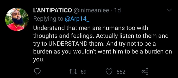 Thread of Relationship Advice from MEN to WOMEN. Some are really helpful and could help women out here #MuratheWedsKalonzo  #Cameroon  #blueeconomyke Nandi Ruto Somalis Uhuru Raila Mercy Africans Daily Nation  #standarddigital