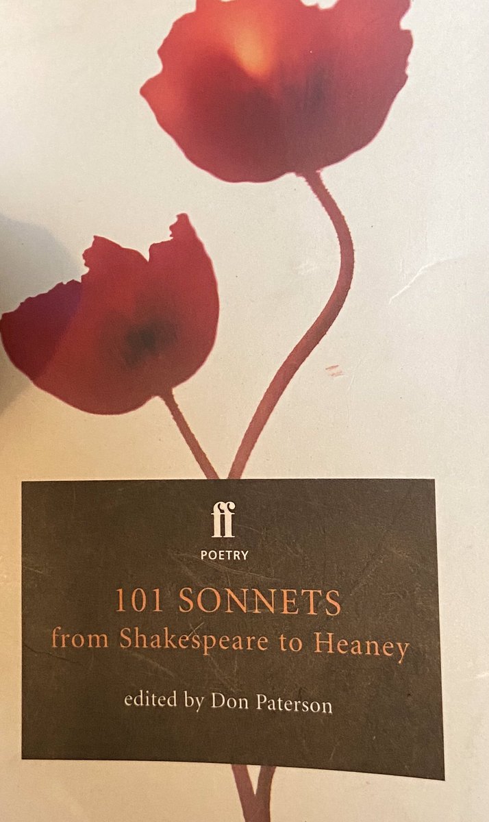 I spent this yesterday leafing through Don Paterson’s excellent anthology of 101 Sonnets. Paterson writes wonderfully about poetry and his introduction was superb. It really got me thinking. So, here we have, by way of Don Paterson, a curated THREAD about the sonnet form. /1