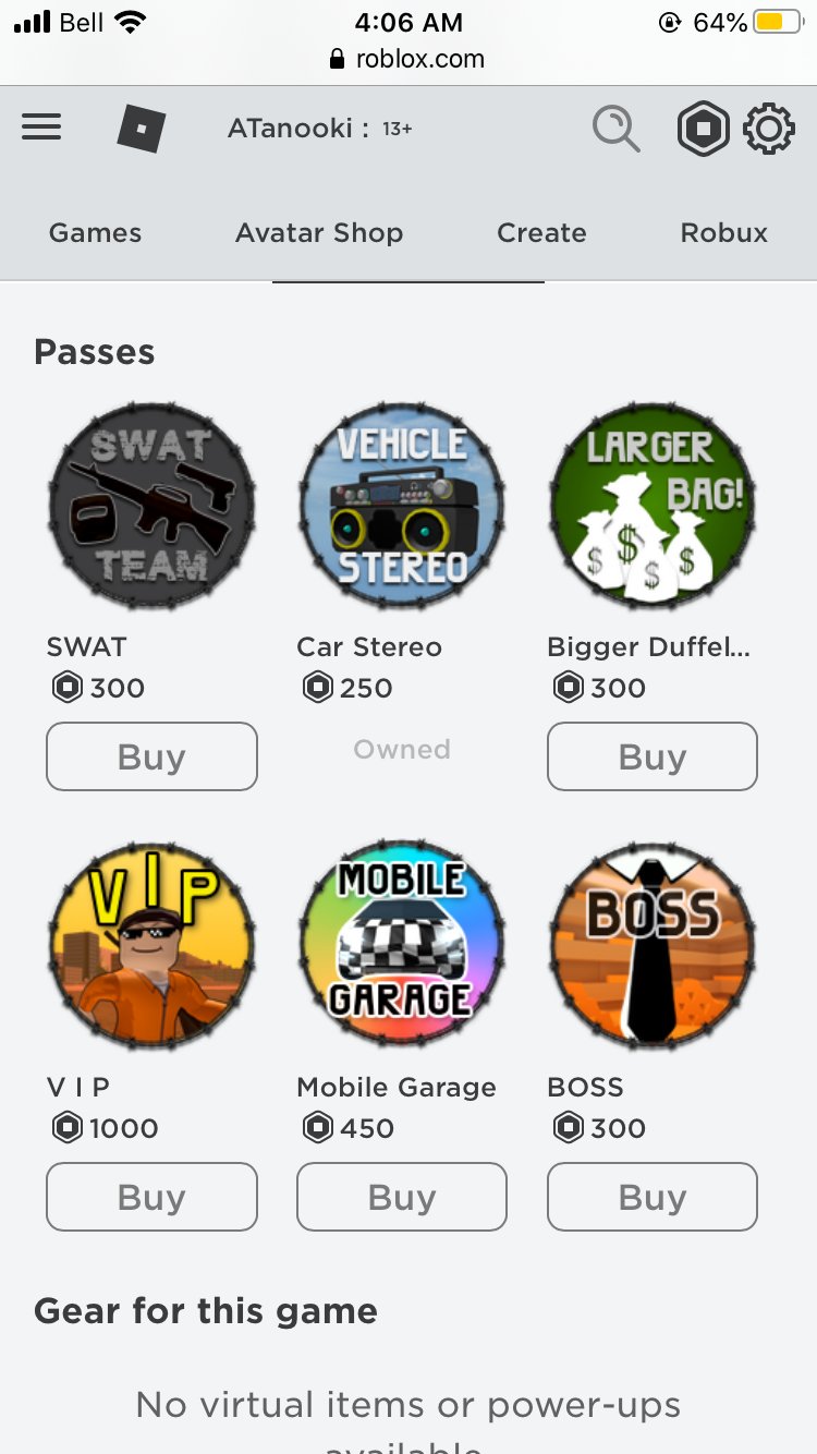 Selling - Account with 4800 robux , All jailbreak gamepasses 2,176 Rap and  more  - EpicNPC