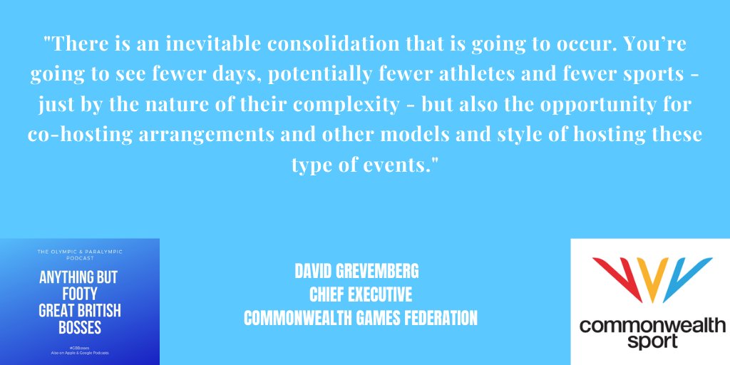 AnythingbutF's tweet photo. On 90th anniversary of #CommonwealthGames, the future of it &amp; multi-sport events like #Olympics &amp; #Paralympics, going to be v. different says @thecgf CEO David Grevemberg
🎧 NEW #GBBosses
📲 Subscribe &amp; listen https://t.co/EBtmbpQXHx
🙌 Also on @ApplePodcasts 
#90yearsofCWG https://t.co/1IWK2GgpAG