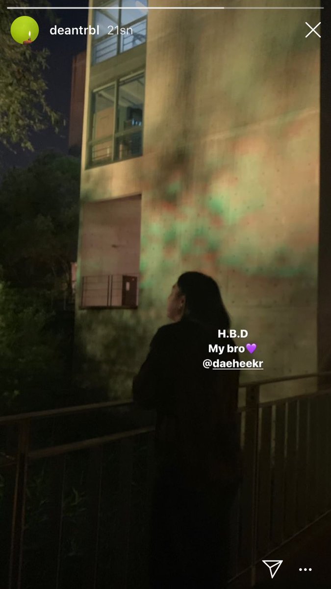 [150820]
deantrbl instagram hikaye 

güncellemesi
"DGKO 
Kardeşim 💜
@/daeheekr "