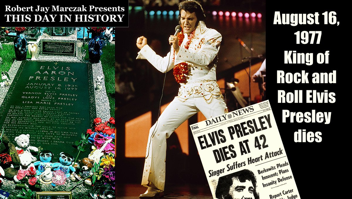marczak_rob's tweet photo. August 16, 1977
King of Rock and Roll Elvis Presley dies

#rjm #barbiturates #ElvisPresley #heartattack #KingOfRockAndRoll #Memphis #Mississippi #SamPhilips #Tupelo

Follow @marczak_rob to see History daily.

Please RT

Link: https://t.co/VJHaCGJyo9 https://t.co/pEcX09MoBO