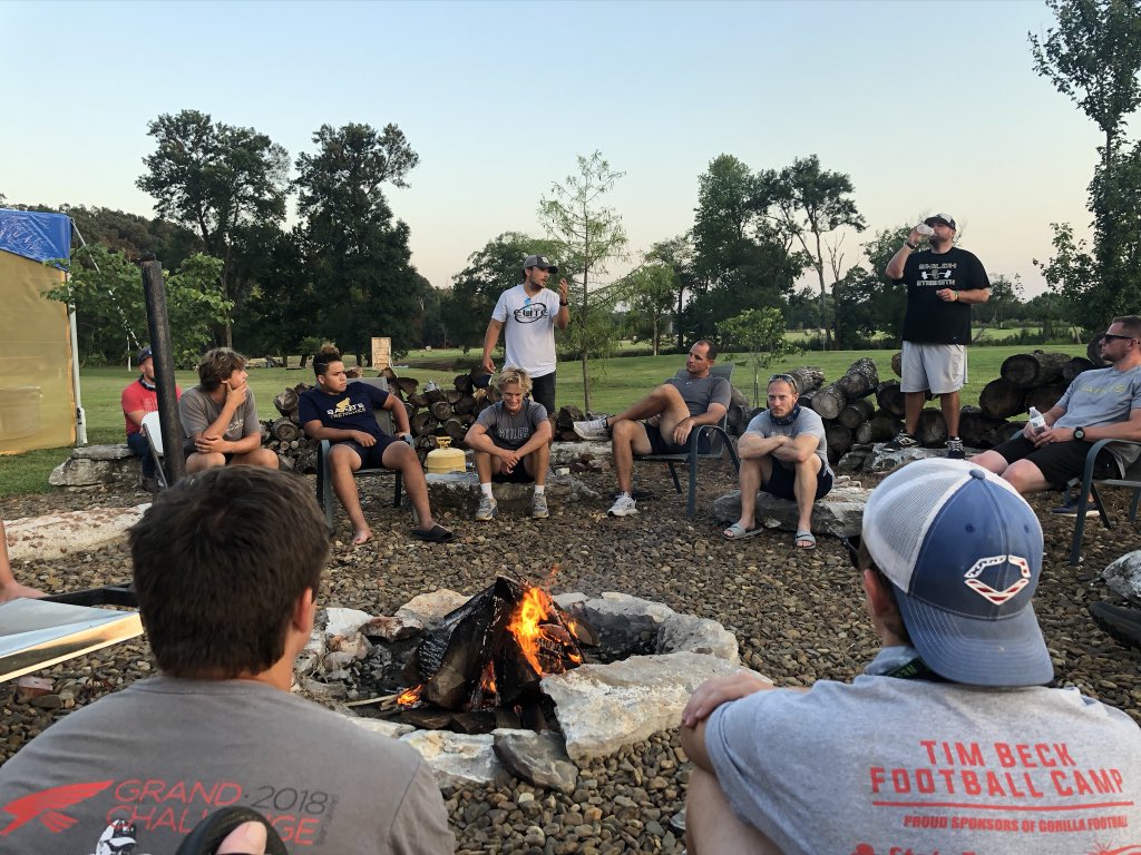 JeffConawayTFA's tweet photo. Had an incredible experience last weekend at our @ShilohSaintsFB  Father Son Retreat! Trap shooting, fishing, throwing axes, swimming, racing, and great fellowship made the weekend very special. Thanks to our Senior dads for making it great! #BTB https://t.co/adOMYlFnde