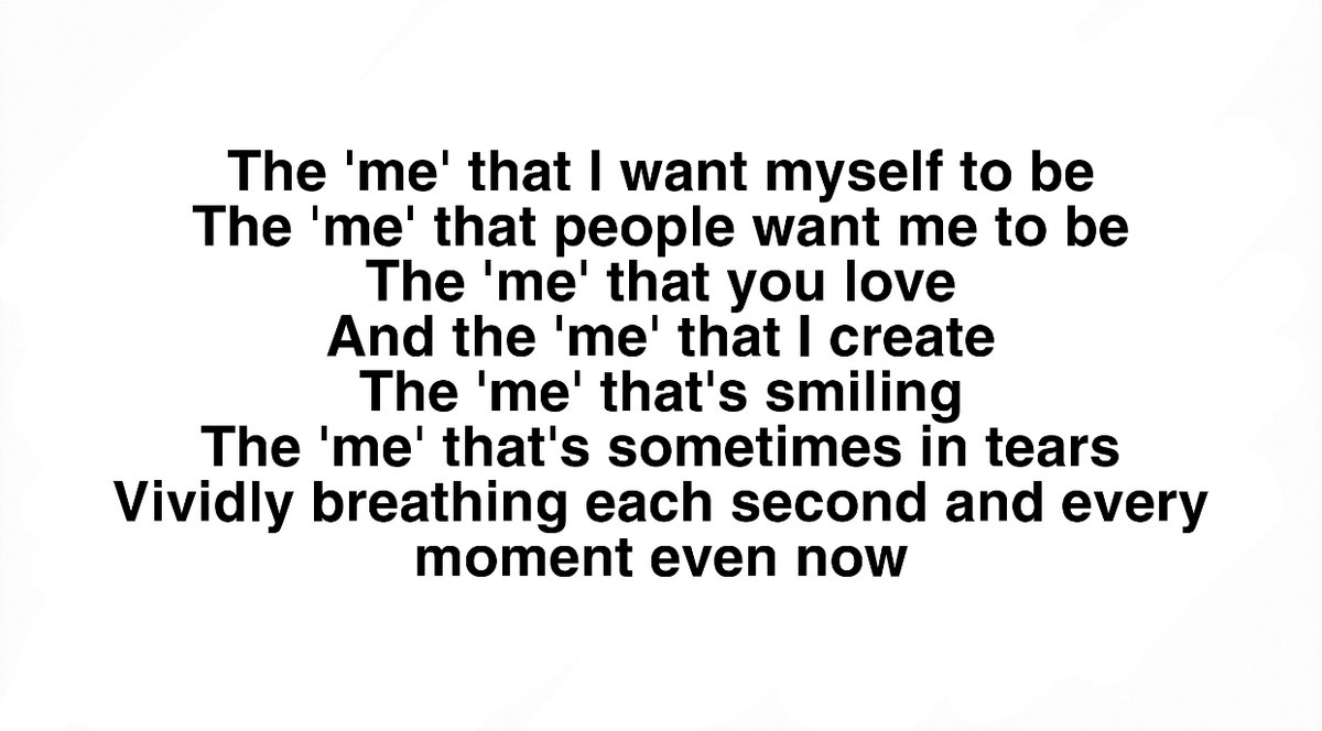these verses discuss so nicely the idea of multiple selves and affirm that you don't need to be one extreme or the other – there's room for pluralism (and more) within oneself, which is a really comforting idea. it allows for growth and development ("the direction" to keep)