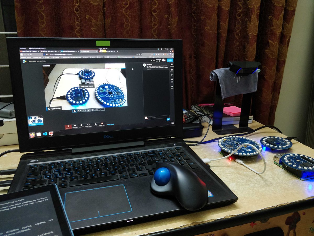 MATRIX Labs (@matrix_creator) on Twitter photo Join Samreen from our team for <a href="/makerfairemiami/">Maker Faire Miami</a> day 2! She has demos set up for you and energy for conversation so don't leave her reading her kindle from 10am-1pm ET today 👇
(to talk) streamyard.com/vy284grgeb
(to watch + chat) youtu.be/qiOEKJBnvm8
<a href="/Hacksterio/">Hackster.io</a> <a href="/E14Community/">element14 Community</a> Join Samreen from our team for <a href="/makerfairemiami/">Maker Faire Miami</a> day 2! She has demos set up for you and energy for conversation so don't leave her reading her kindle from 10am-1pm ET today 👇
(to talk) streamyard.com/vy284grgeb
(to watch + chat) youtu.be/qiOEKJBnvm8
<a href="/Hacksterio/">Hackster.io</a> <a href="/E14Community/">element14 Community</a>