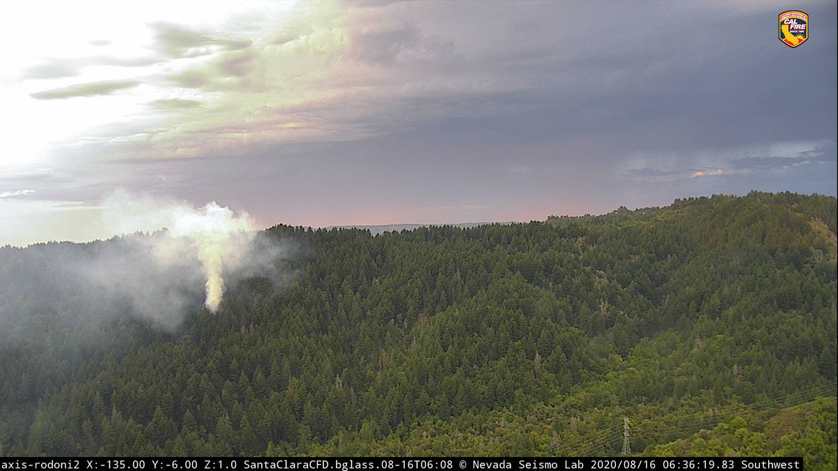 Weather_West's tweet photo. Just took a quick tour around SF Bay Area via @AlertWildfire camera network, and an alarming number of lightning-sparked fires are visible (north, east, and south). Lightning is ongoing across region, and could continue for much of day as well as hot temperatures. #CAwx #CAfire https://t.co/zfQSLOw1ou
