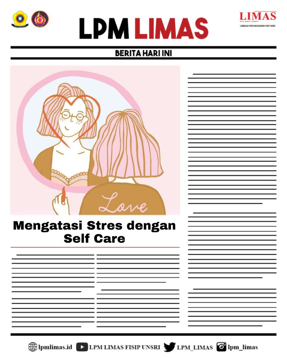 [ARTIKEL]
Mengatasi Stres dengan Self Care

Stress dalam KBBI merupakan gangguan atau kekacauan mental dan emosional yang disebabkan oleh faktor luar; ketegangan. Dapat dipastikan bahwa..

Baca selengkapnya di: lpmlimas.id/2020/08/15/men…