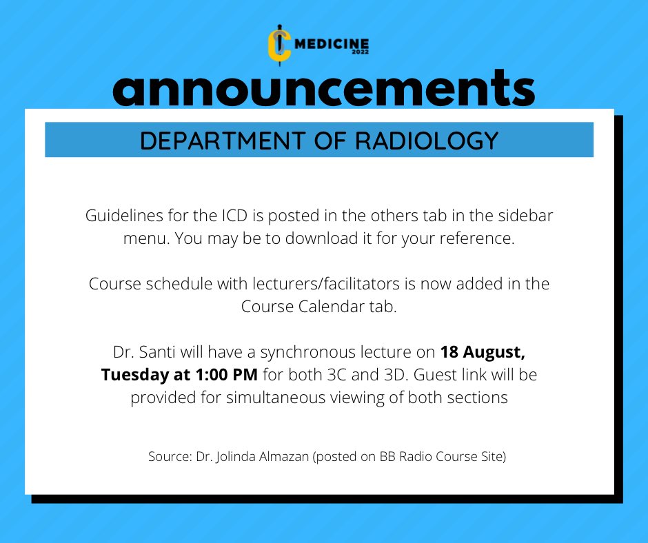 USTCMED2022's tweet photo. [ANNOUNCEMENT - RADIO]

Please be guided accordingly. https://t.co/kh9CcelnZk