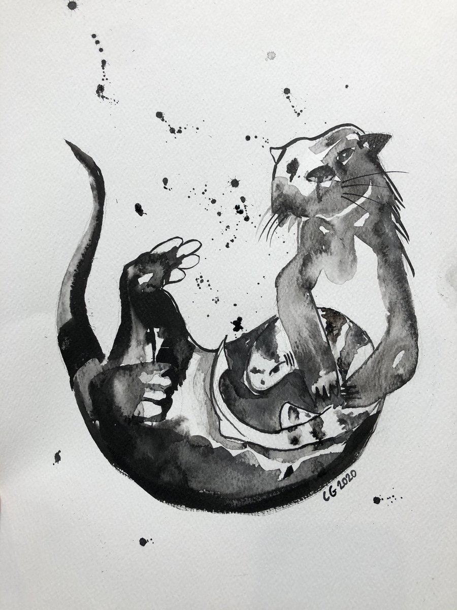 Charlene da Silva (@mmustelus) on Twitter photo Was shown some images of happy eddies that had been eaten by a cape clawless otter by <a href="/UrbanEdgeSharks/">Dr. Alison Kock</a> this week. Heavily inspired by a print I found and modified ( below for credit). New to ink painting. #SundayFishSketch pin.it/57bemHp Was shown some images of happy eddies that had been eaten by a cape clawless otter by <a href="/UrbanEdgeSharks/">Dr. Alison Kock</a> this week. Heavily inspired by a print I found and modified ( below for credit). New to ink painting. #SundayFishSketch pin.it/57bemHp