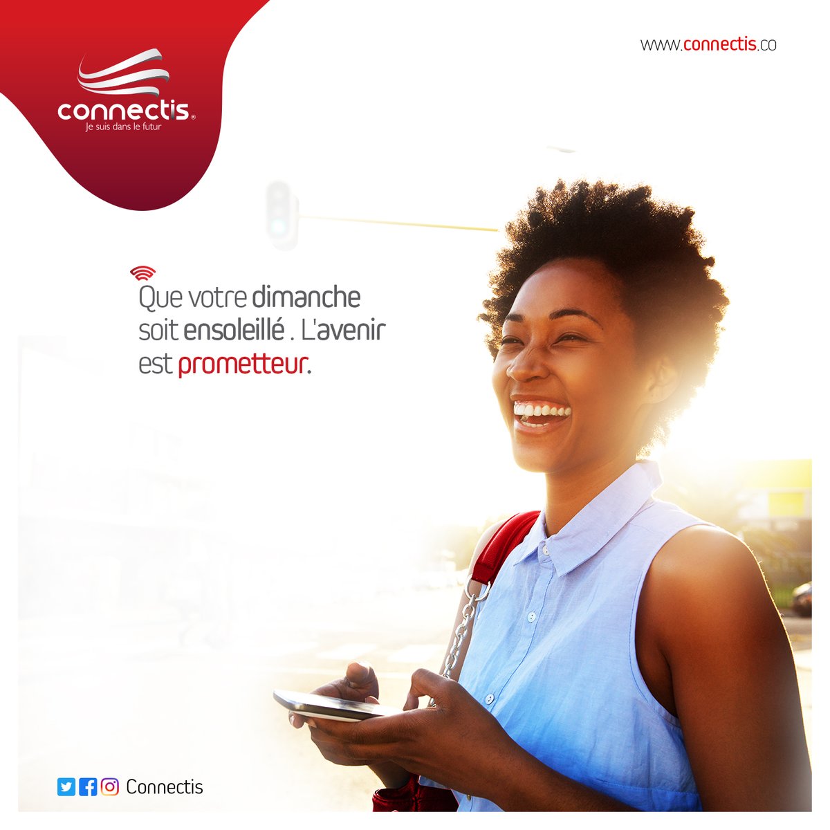 _Connectis's tweet photo. Passez un bon dimanche, Le futur est toujours prometteur!
#CONNECTIS #INTERNET #WIFI #telecom #Congo #congolais #Goma #NordKivu #dimanche #paisible #bonheur #RestezPrudents https://t.co/YQK5jVbgLD