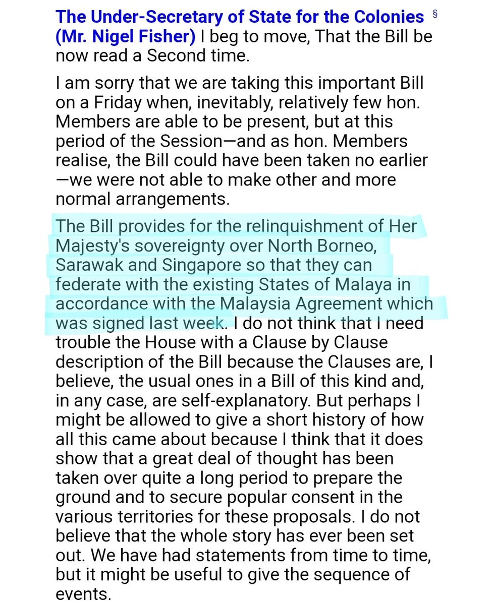 Sebenarnya, Borneo Utara yang terdiri dari Sabah dan Sarawak tak pernah merdeka sendiri.Baginda Queen melepaskan Sabah dan Sarawak pada 22 Julai 1963 untuk mereka menyertai Malaysia. Perbahasan tentang "Malaysia Act" ini berlangsung di Parlimen Britain sekitar Julai 1963. 1/6