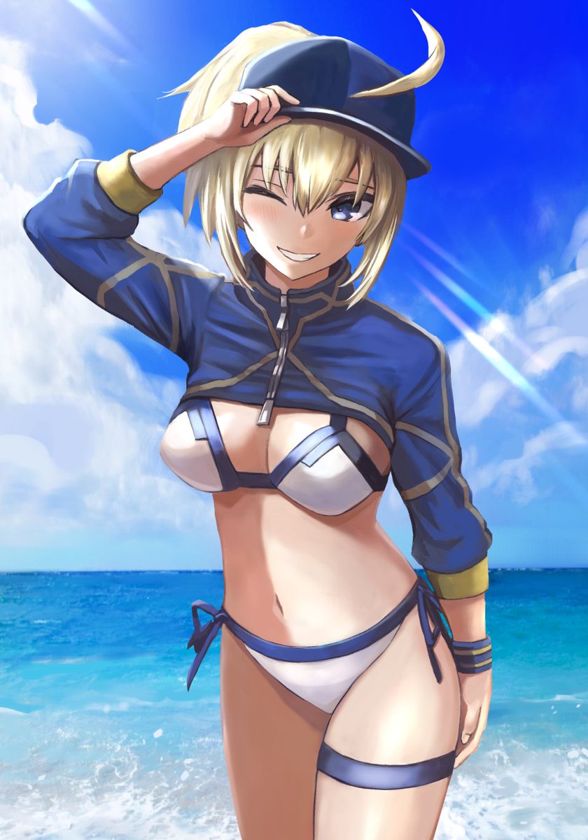 アルトリア・ペンドラゴン ,ヒロインXX 「#暑いので涼しくなる画像を貼る 」|さんしのイラスト