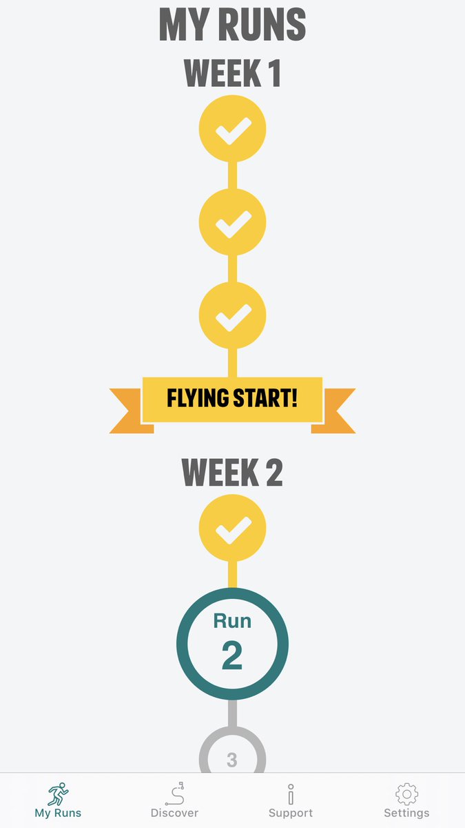 1st run of Wk2 of #Couchto5K, #MidwivesActive, #NursesActive