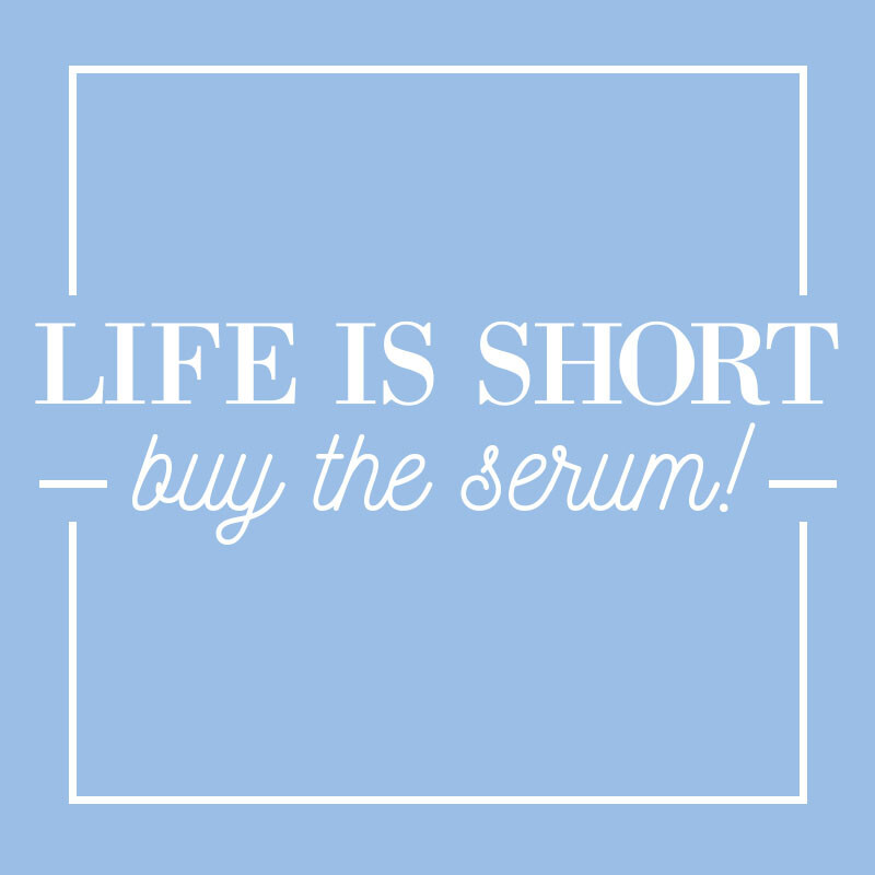 You'll never regret being good to your skin. ✨

#Skincare #Serum #LifeIsShort