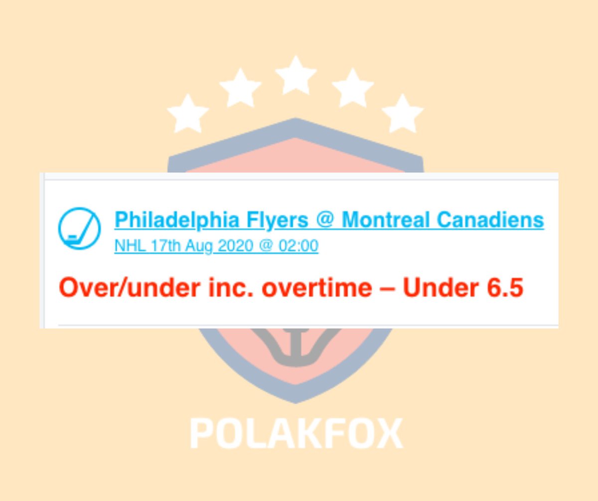 Polakfox's tweet photo. Two news bets for today in NHL market ๐๐บ๐ธ
Interested by more reliable bets? Follow the link in bio ๐
#nhl #playoffs #canadiens #montreal #flyers #washington #capitalswin #tipstrr #bettingexpert #share #work #analysis #capitals #ovechkin #investment #tipster #valuebet https://t.co/UkzEzByQqb