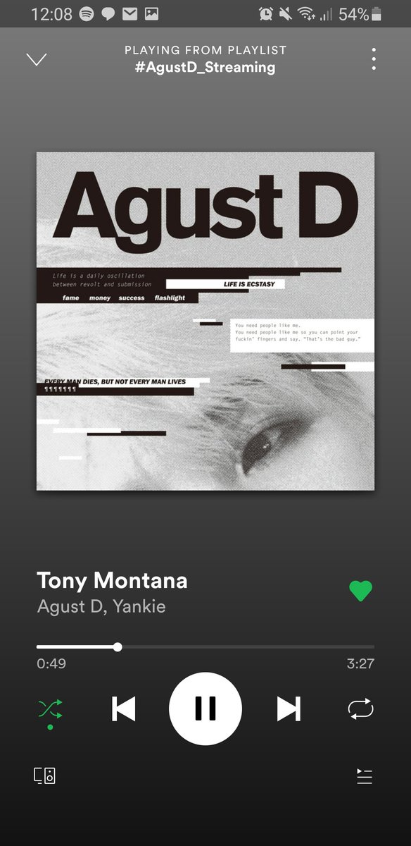 Suga_spain's tweet photo. Nosotrxs hemos empezado con la playlist de Spotify 💜 ¿Os apuntáis?
🔗https://t.co/qAOROIIghb
#AgustD_Streaming @BTS_twt https://t.co/ErmgWE3S5C