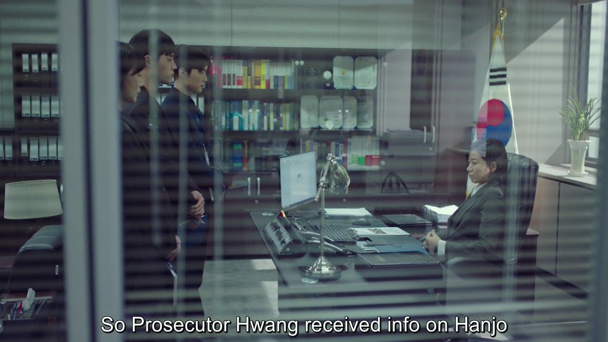 ..in conclusion : Prosecutor Hwang received info on Hanjo and turned a murderer into a patriotic hero."Han yeojin : but it's not the truth 