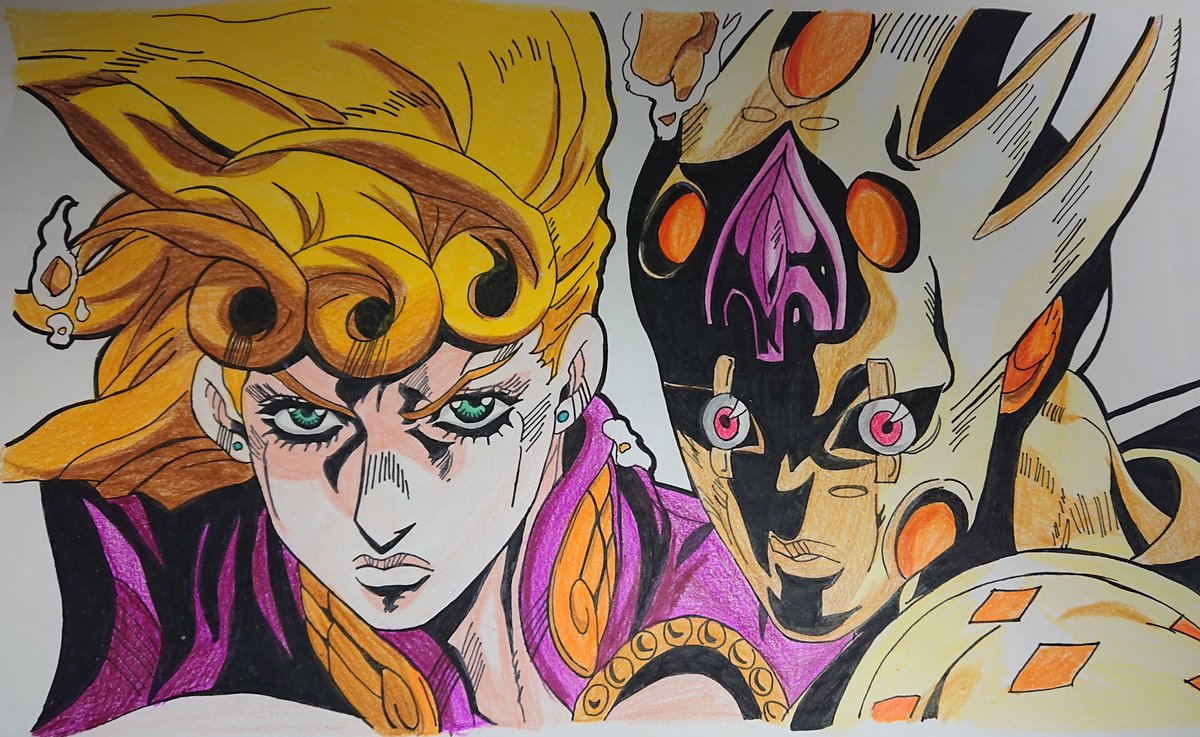 White 去年描いたジョルノとゴールドエクスペリエンスレクイエムー 画像漁ってたらみつけたので貼りますー イラスト好きな人とつながりたい
