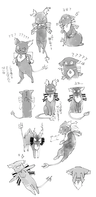 グリム難しいんだもの…私の手は猫を描こうとするんだけどグリム猫じゃないじゃん…私の手が「???????」ってなりながら描いてるんだよ… 