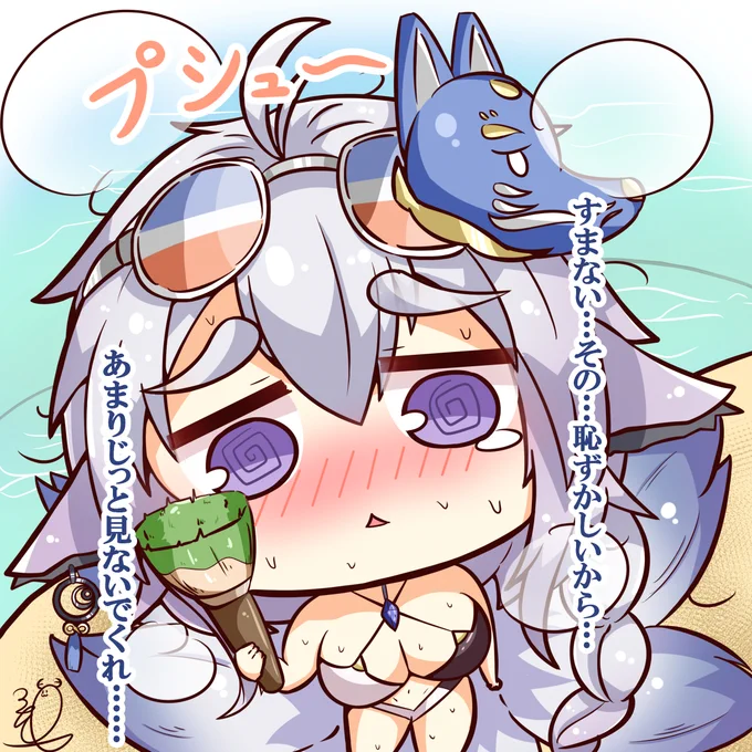 【再掲】土佐ちゃんに似顔絵を描いてもらいました( ˘ω˘ )
#アズールレーン 