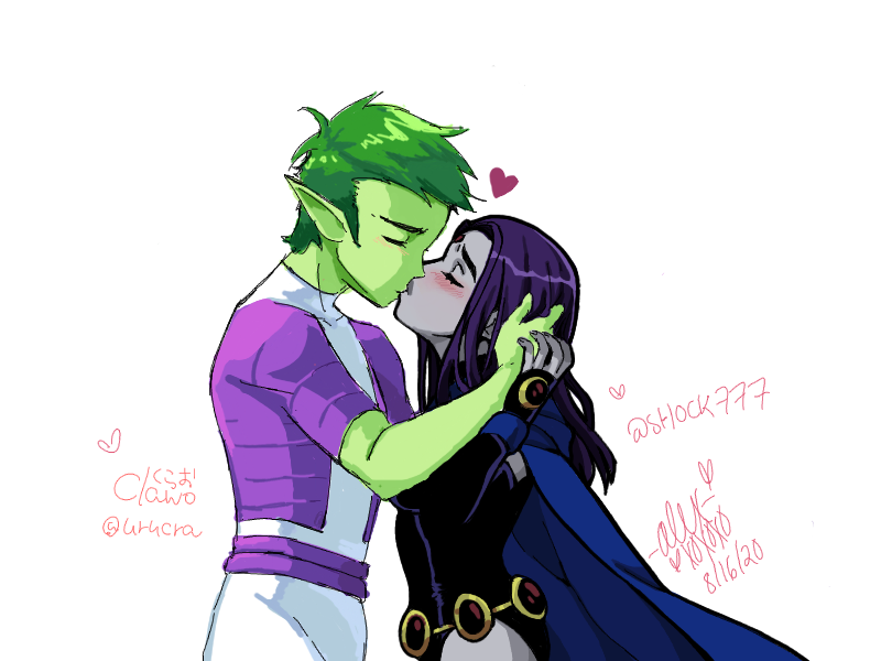 shock777's tweet photo. I was depressed, so @urucra and I downloaded DrawPile and drew together! It was so much fun! ^////^くらおさん、私と描けてくれてありがとうございます!とても楽しかった! #bbrae #raebb #beastboy #raven #teentitans #teentitansgo #ttg https://t.co/vmF5IC5oHu