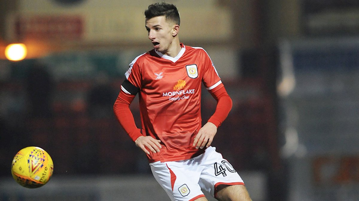 After being loaned for the 2nd half of the season to Crewe Alexandra (in League Two) in 2017, where he only played 4 games, he’d get a great experience the next season at a higer division, going to Accrington (where Tom Allan has been sent recently) https://twitter.com/leescarter/status/1049765844765544448?s=20