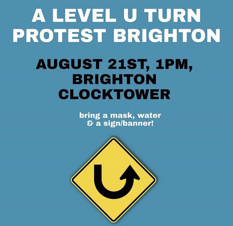 ActivismCentre's tweet photo. UPCOMING PROTEST

Regional #ALevelProtests in Brighton ! 

Friday August 21st 📌 Brighton Clocktower, 1PM 

Make your voice heard ! 🎙

#alevels #alevels2020 #UKprotest #brighton https://t.co/OZDoiBWzyG