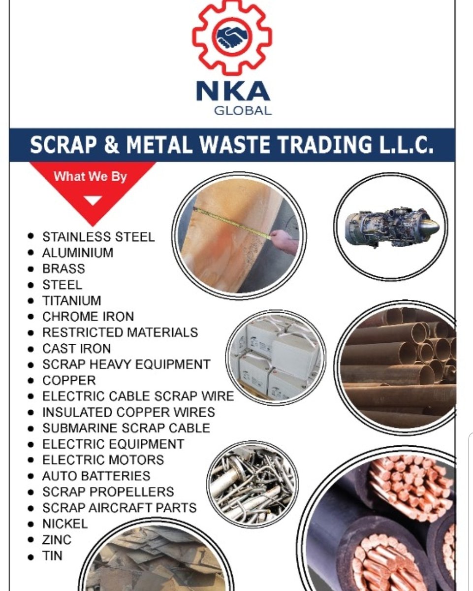 GlobalNka's tweet photo. For More Information Visit : https://t.co/HGngTkUJcK 
#norway #offshore #oilandgas #germany🇩🇪 #mydubai #abudhabi #jebelaliport #nka_global #jebelali #scrapsteel #scrapmetrail #scrapmetal #scraprecycling #cable #stainlesssteel #stainless #scrapcable #brass #scrap #nickel https://t.co/SO9SPprZPM