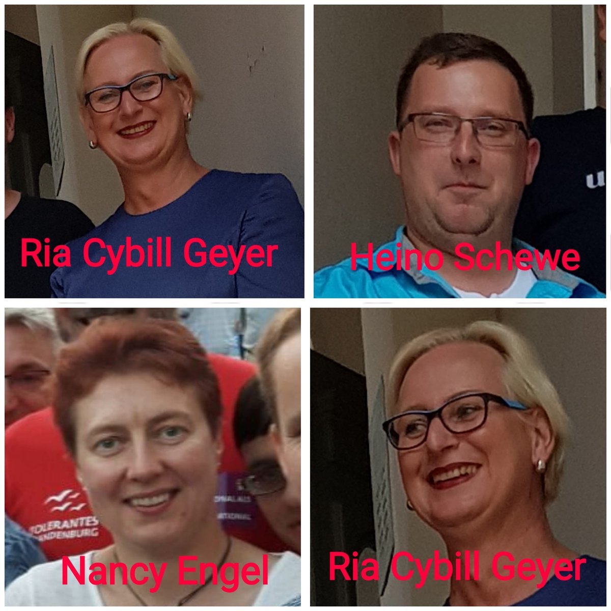 Unsere Spitzenkandidatin für den Bundesvorstand der SPDqueer: Ria Cybill Geyer

Delegierte für die Bundeskonferenz der SPDqueer: Heino Schewe und Ria Cybill Geyer

Delegierte für den Bundesausschuss der SPDqueer: Nancy Engel

Wir wünschen viel Erfolg und beste Ergebnisse.  🏳️‍🌈