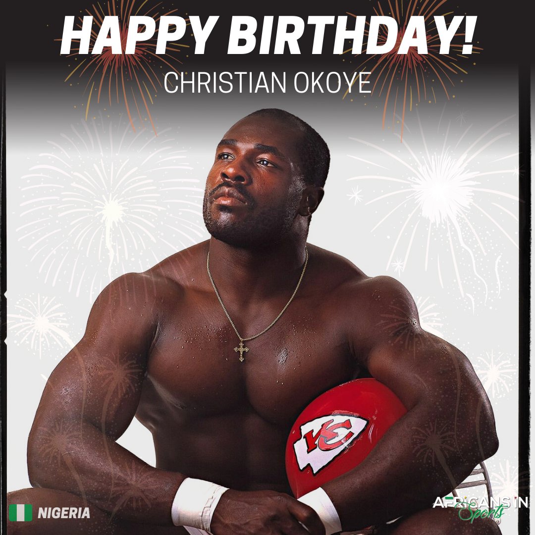 Happy Birthday to former NFL running back, Christian Okoye.  -
 Send him love via the comment section 