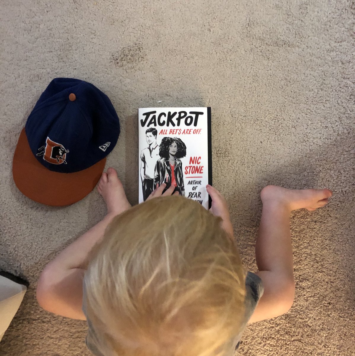 My son brought Jackpot to me this morning and said ‘Mommy, read dis.’ 😭😍 Maybe he knows @getnicced writes 🔥 literature. Maybe he knows the first day of school is tomorrow. Whatever it is, he already knows what’s up at 2 years old. #soproud