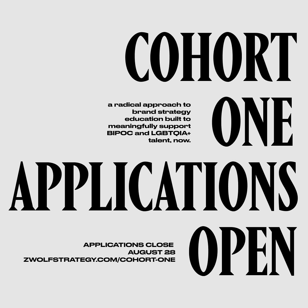 we're looking for the bright stars, the brilliantly unusual minds, the roll up the sleeves, the good energy, the best of emerging BIPOC and/or LGBTQIA+ brand strategy talent. 

and we want to pay you to learn. 

apply here by August 28th: forms.gle/M6ut9UjGqLk6zo…