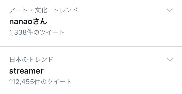 Nanaoさん Twitter Search