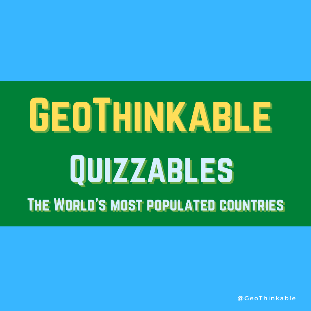 GeoThinkable's tweet photo. 🌏The World's Most Populated Countries🌎
Full quiz now available to free download on TES.
https://t.co/ofpeuX7nCv
#geothinkable #geographyteacher #geography #China #India #USA #Indonesia #Pakistan #QuizTime https://t.co/8eY0UfPJIU