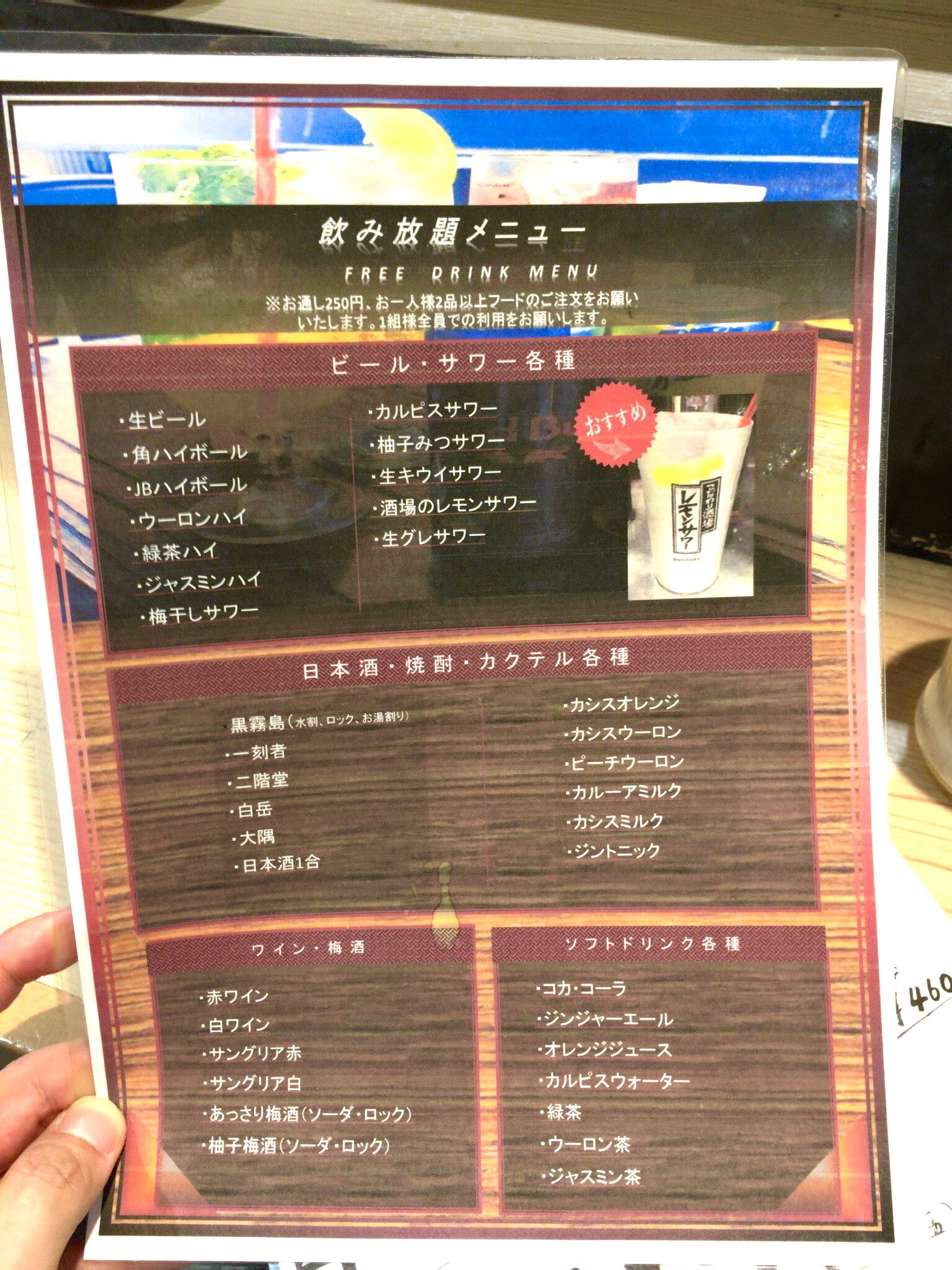 ホーヤミン 保谷駅南口 いちころ にて60分飲み放題の結果 飲み放題 567 生ビール モルツ 3 生グレサワー 1 お通し 250 鶏皮串 156 白レバ串 260 豚白モツ串 156 炙り焼豚 460 税 合計34 つまみを頼みすぎ 笑 ジョッキ一杯0円なので