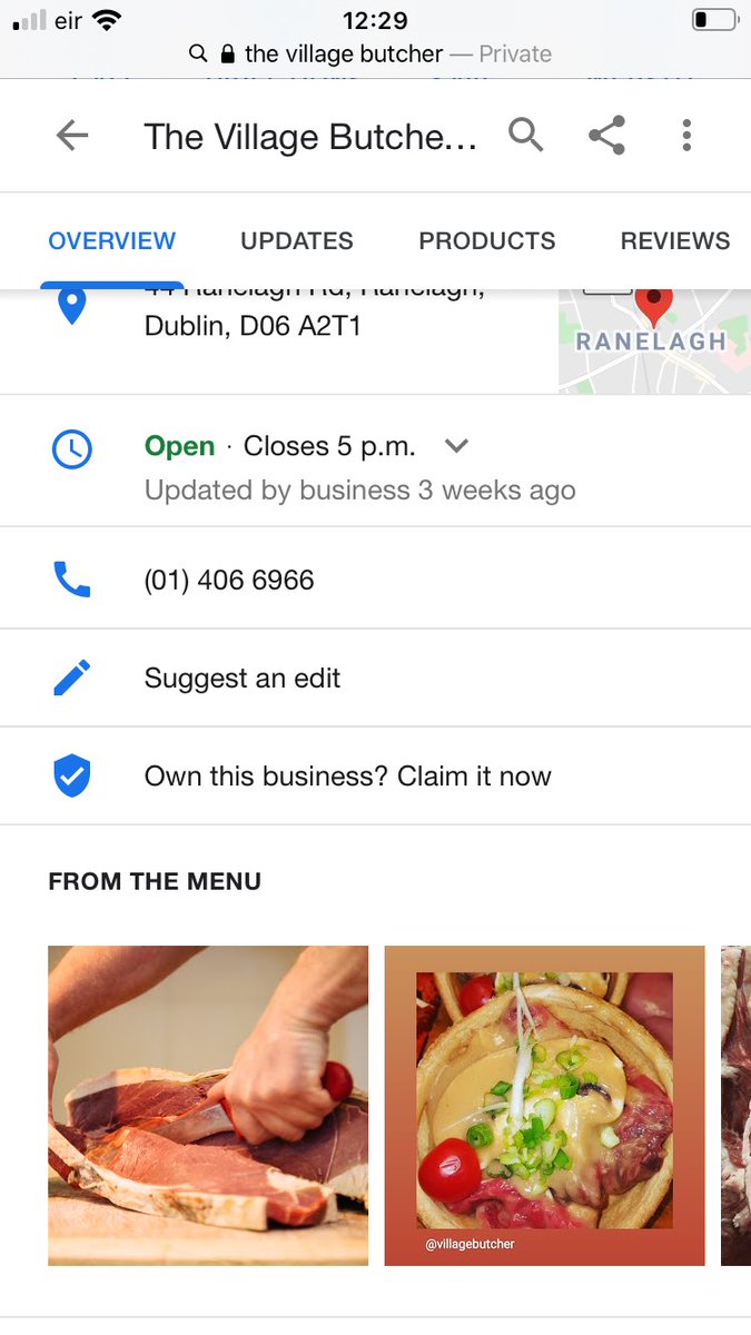 KieranWilde's tweet photo. @ranelaghbutcher Are you open today? Google says you are but doesn’t mention Sunday on your website... https://t.co/M77fGyMGXw