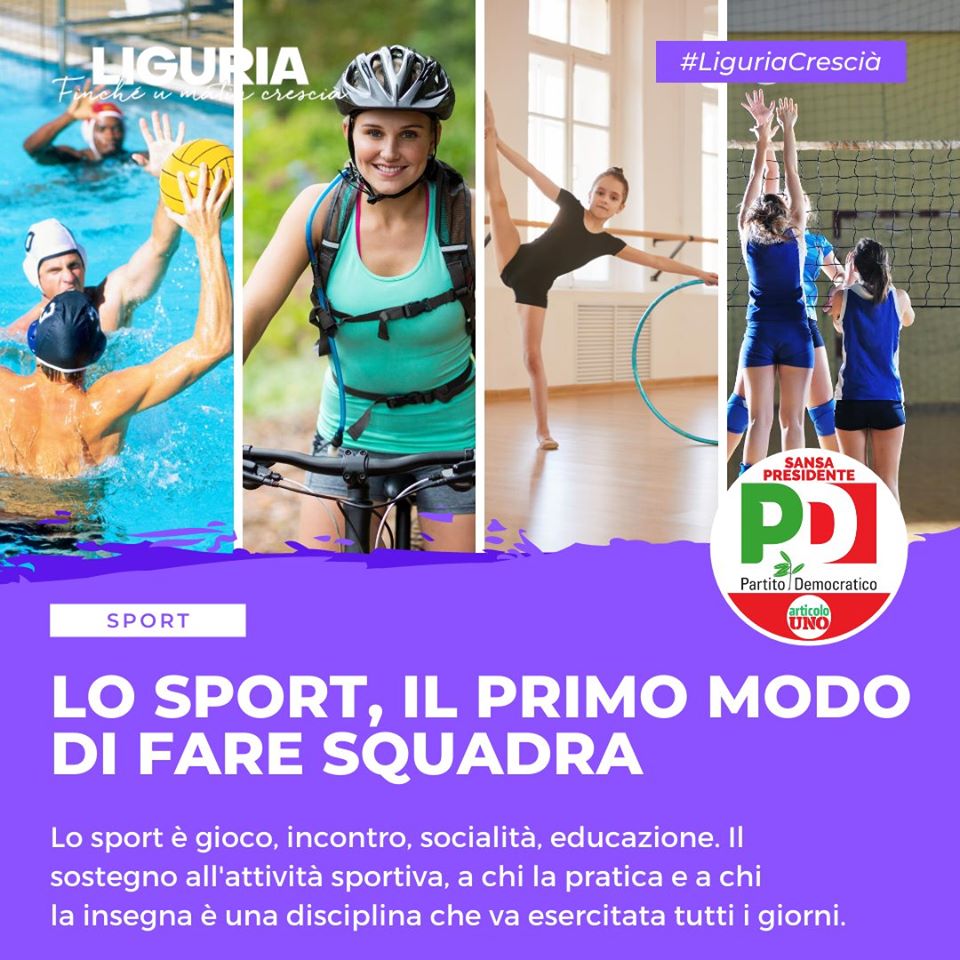 LO SPORT È UN BENE SOCIALE

Noi pensiamo allo sport "a misura di ciascuno", quello che attraverso le realtà sportive di base è un presidio di prossimità e parte integrante del terzo settore italiano.