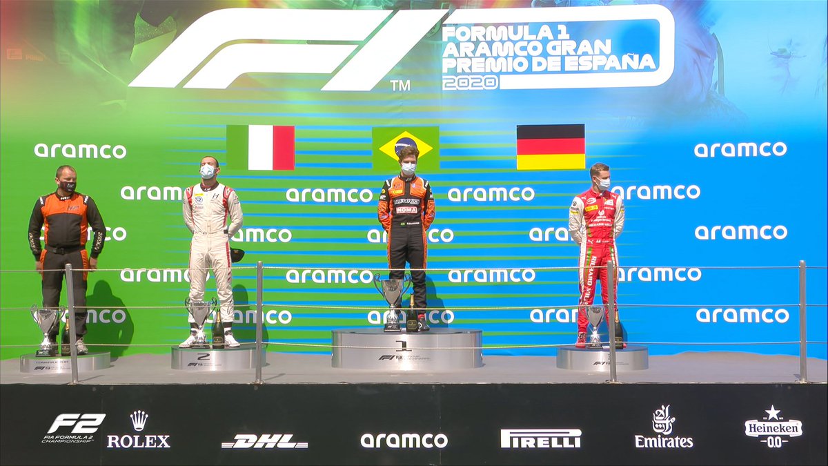 marcofeltrin's tweet photo. Domingo começa com Brasil no alto do pódio! Parabéns, @FelipeDrugovich ! #FIAF2 https://t.co/8Zd1Ub4yea