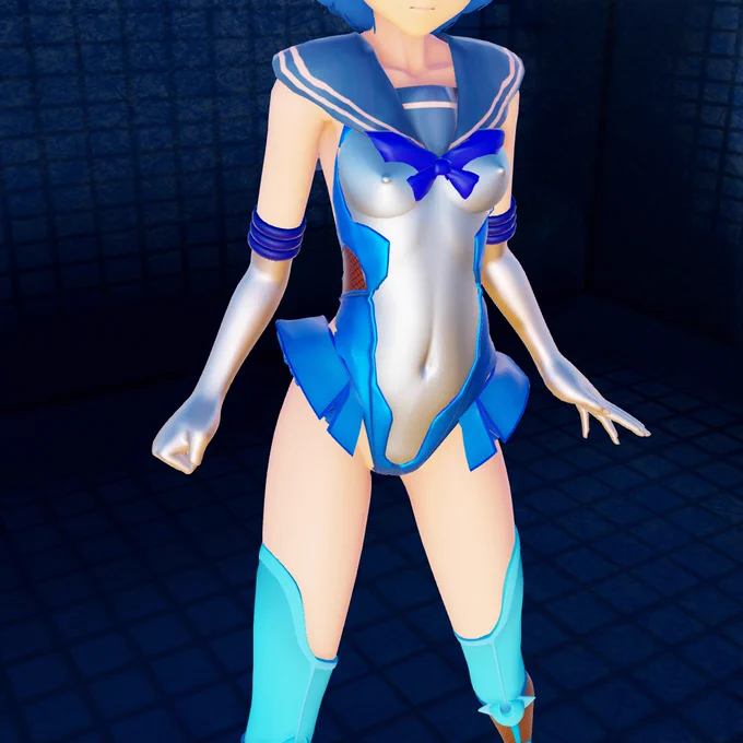 # 青を見て体感温度を下げる暑い時はやっぱり水浴び(柔らかい表現) 